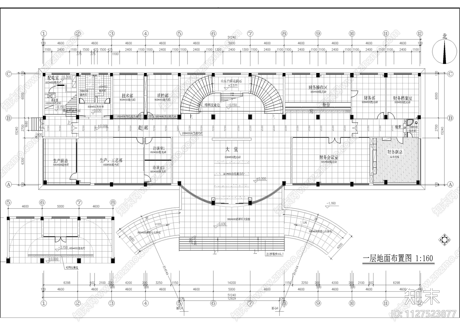 宁波集团办公楼cad施工图下载【ID:1127523877】