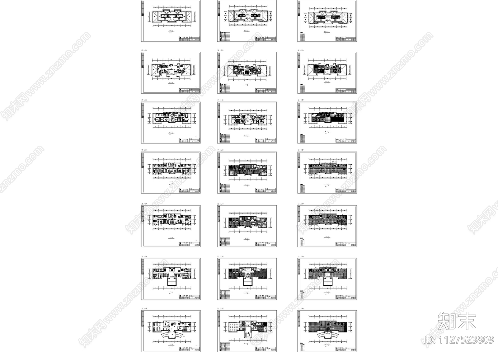明月居公司办公楼cad施工图下载【ID:1127523809】