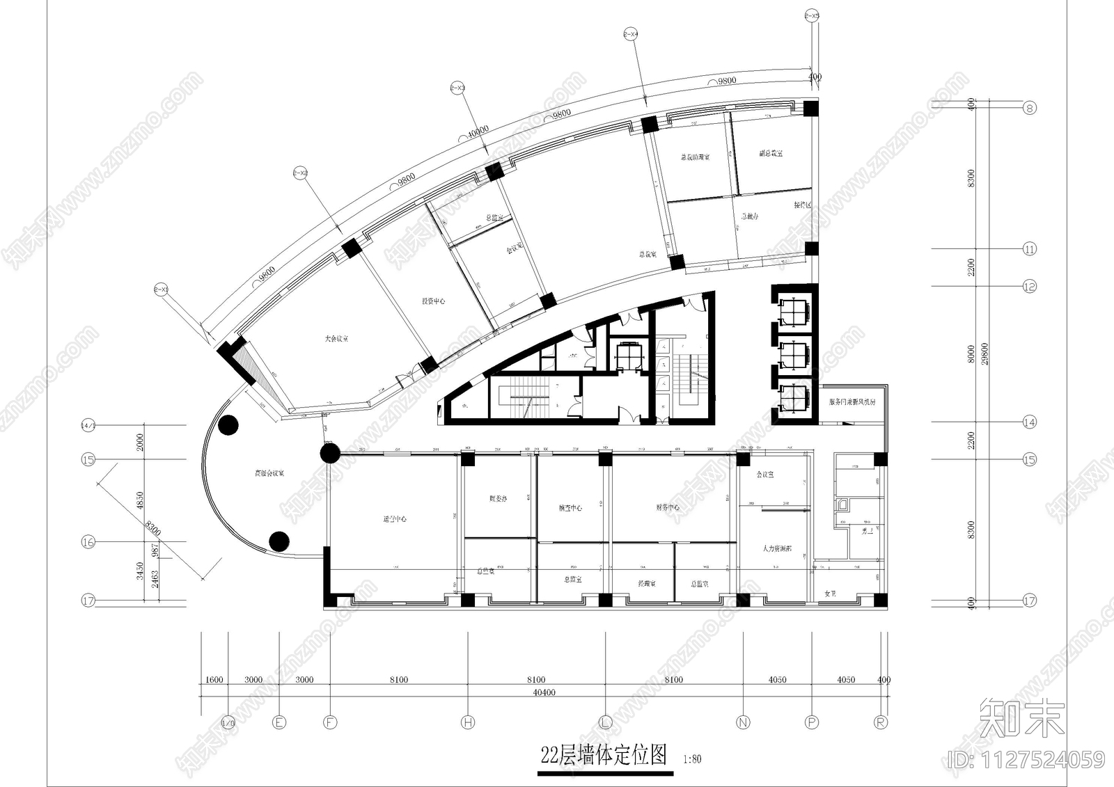 实业办公空间cad施工图下载【ID:1127524059】