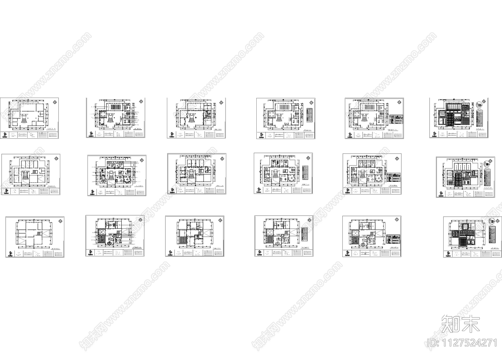 文腾集团总办公室平面cad施工图下载【ID:1127524271】