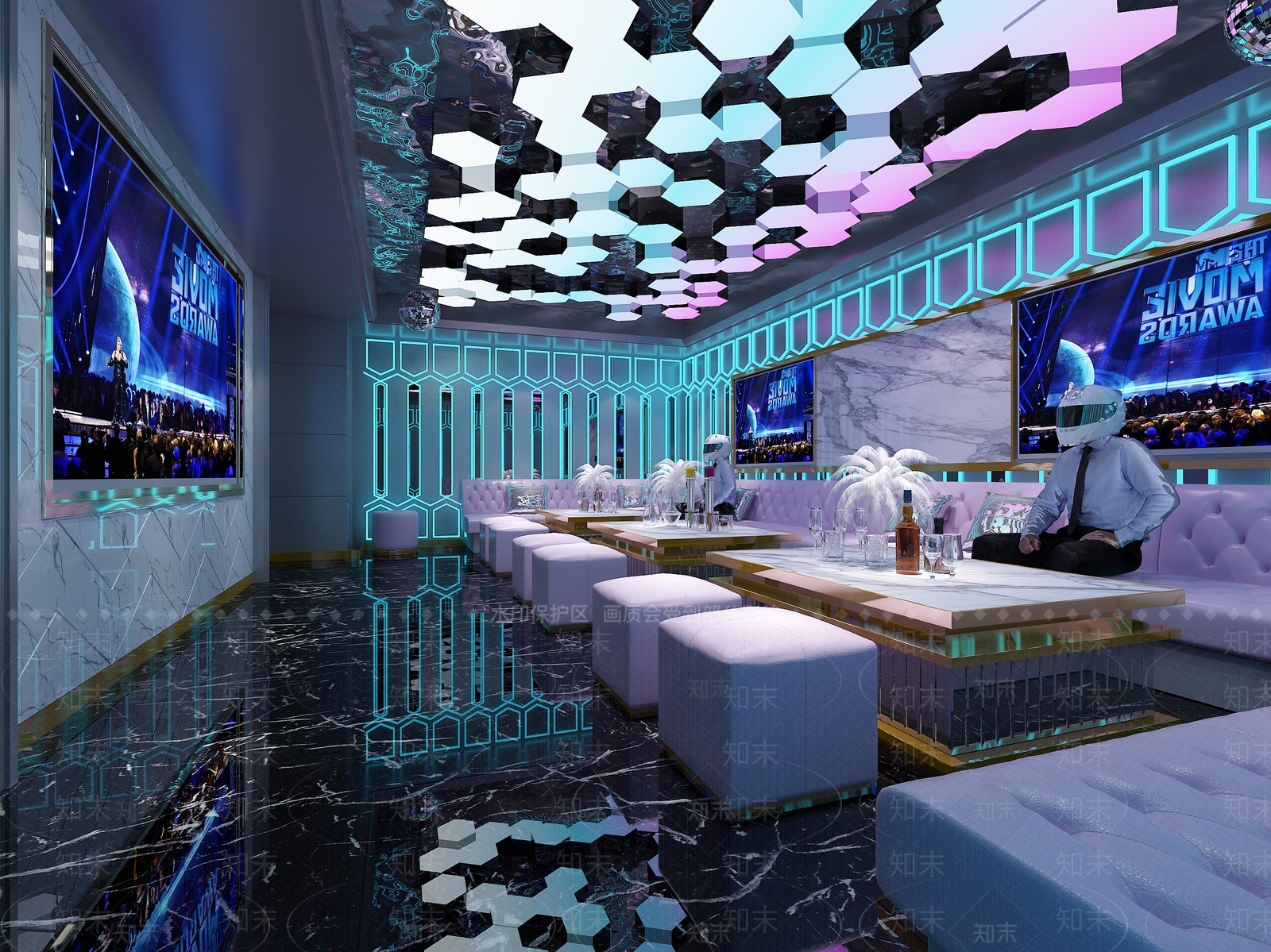 现代KTV包厢3D模型下载【ID:1127525445】
