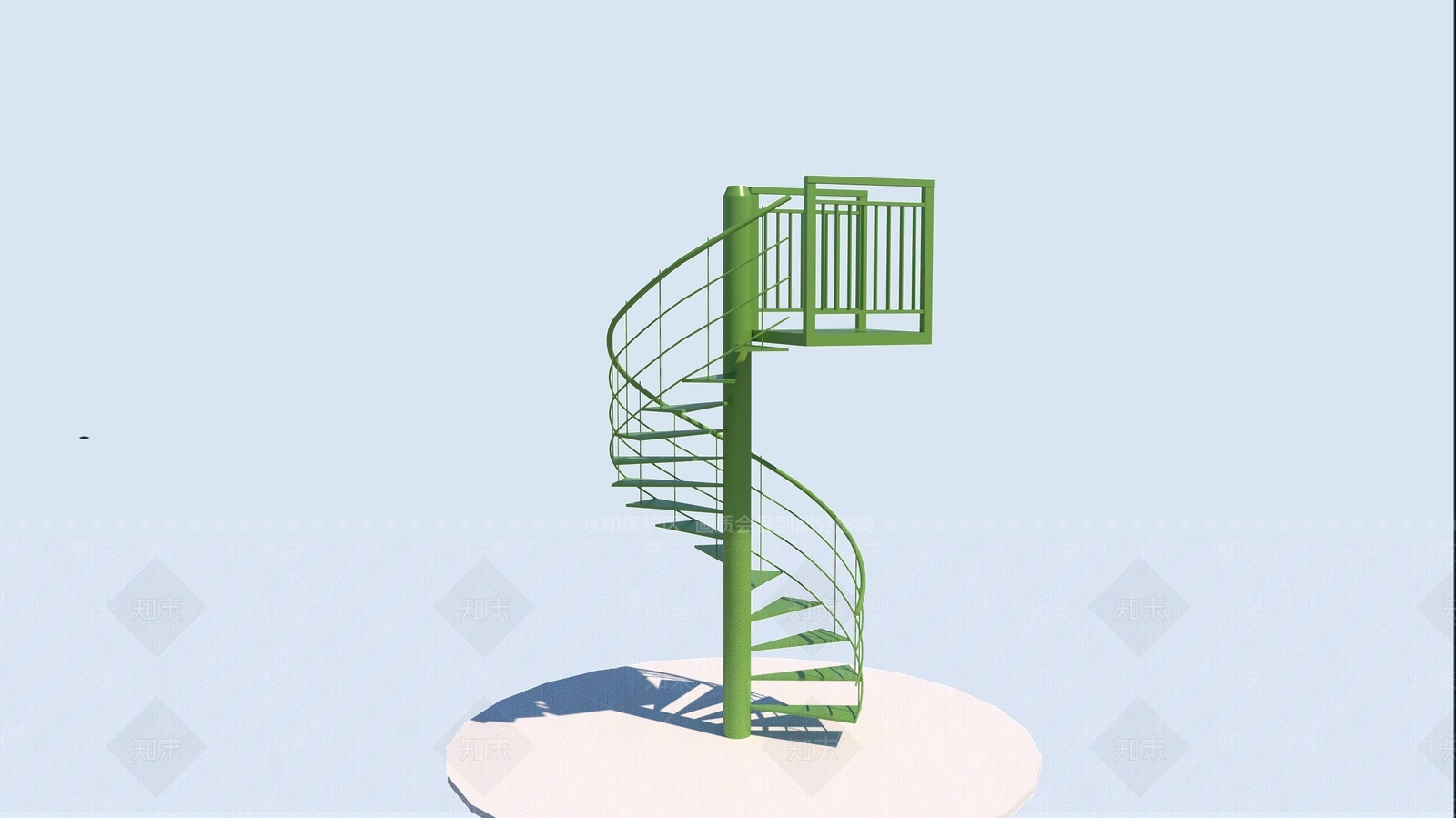 现代旋转楼梯SU模型下载【ID:1127527326】