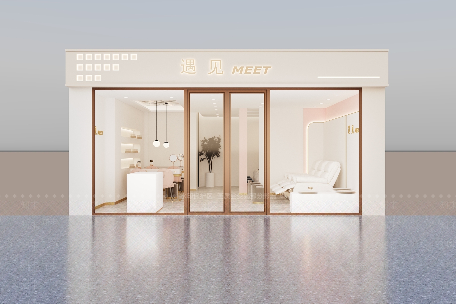 现代美甲店3D模型下载【ID:1127527778】