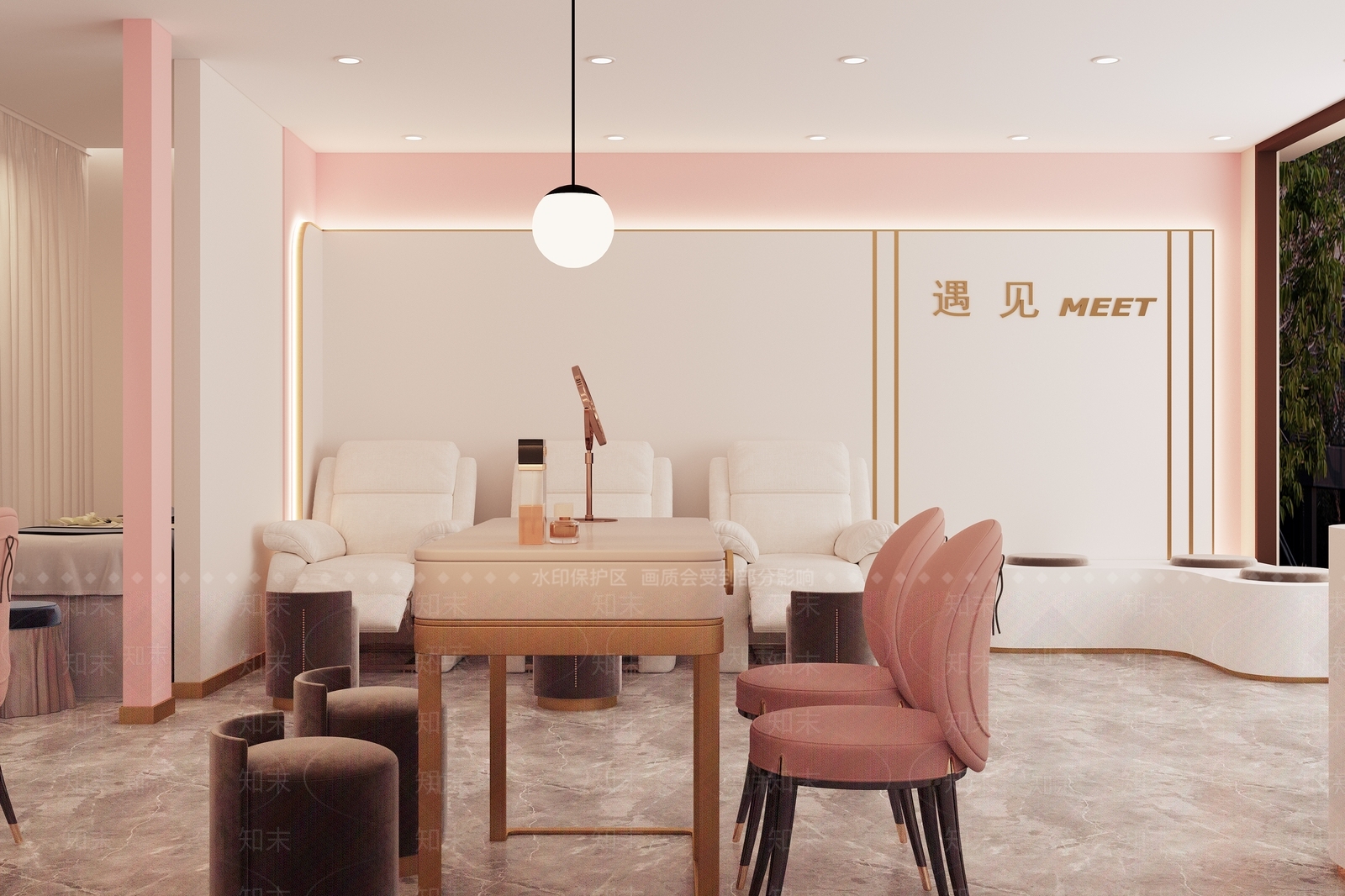 现代美甲店3D模型下载【ID:1127527778】