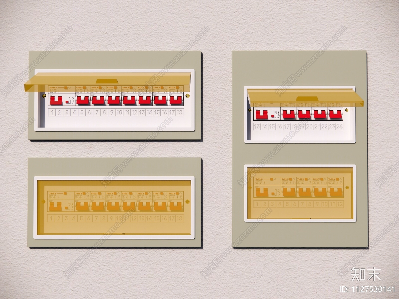 现代配电箱电源控制开关SU模型下载【ID:1127530141】