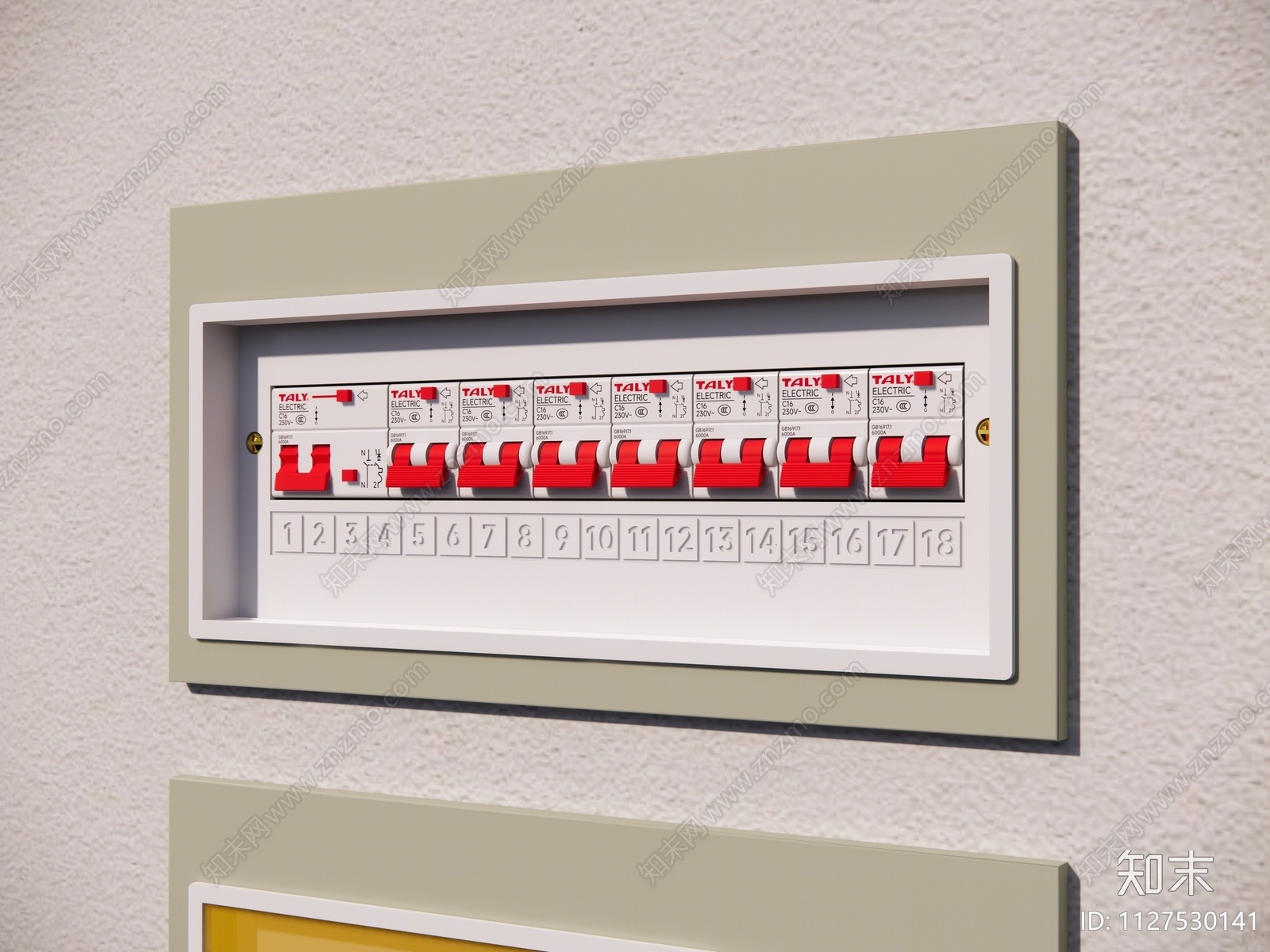 现代配电箱电源控制开关SU模型下载【ID:1127530141】