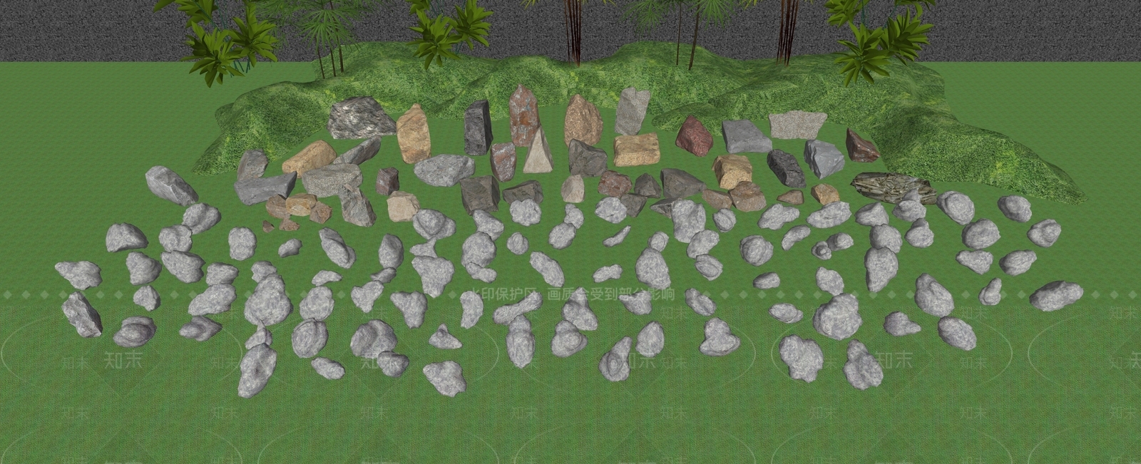 新中式景观石头SU模型下载【ID:1127530568】