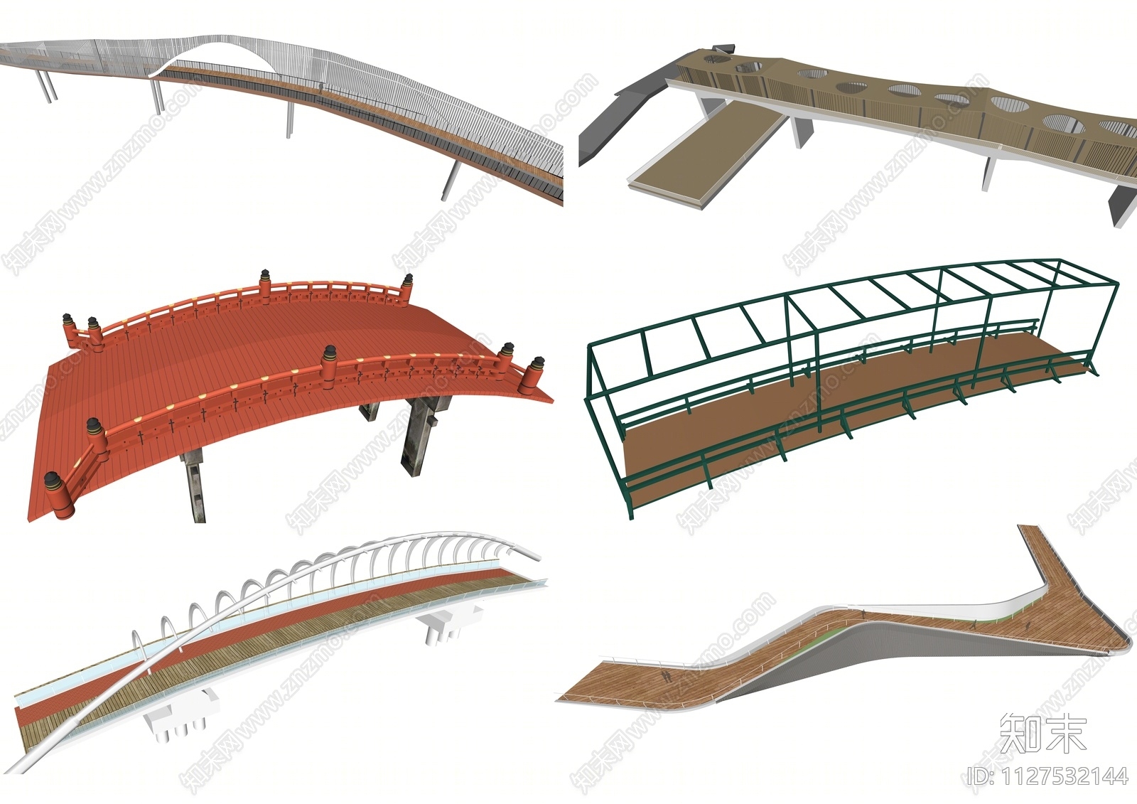 现代景观桥SU模型下载【ID:1127532144】
