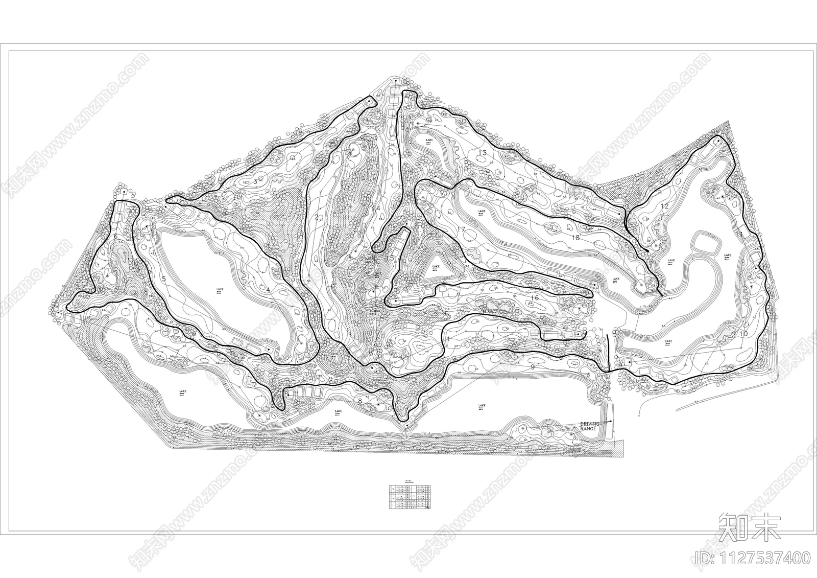 高尔夫球场平面图施工图下载【ID:1127537400】