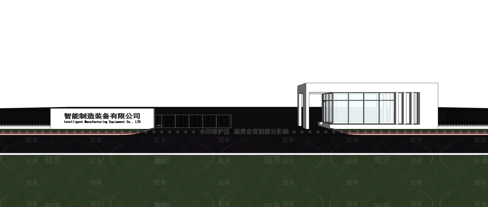 现代入口大门SU模型下载【ID:1127537432】