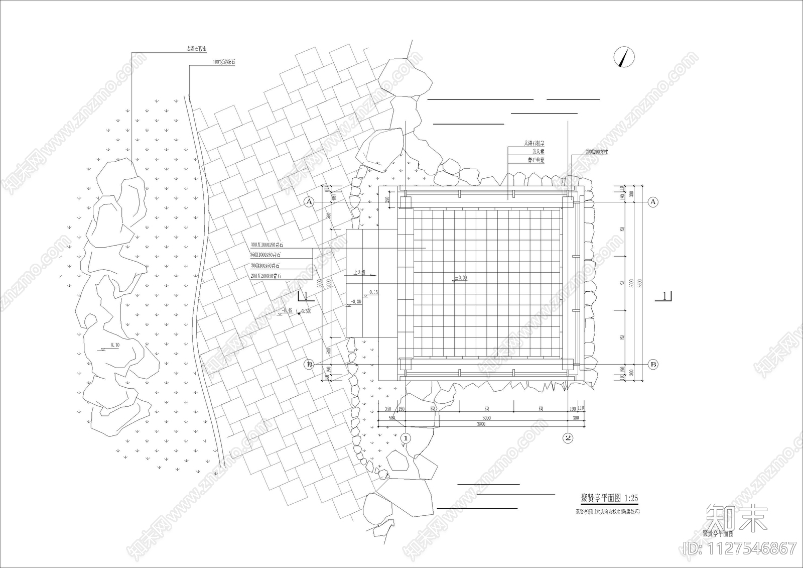 景观方亭大样图施工图下载【ID:1127546867】