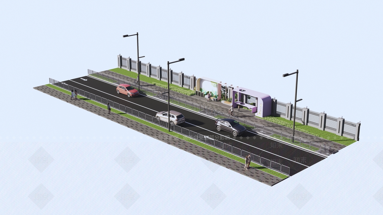 现代道路SU模型下载【ID:1127552983】