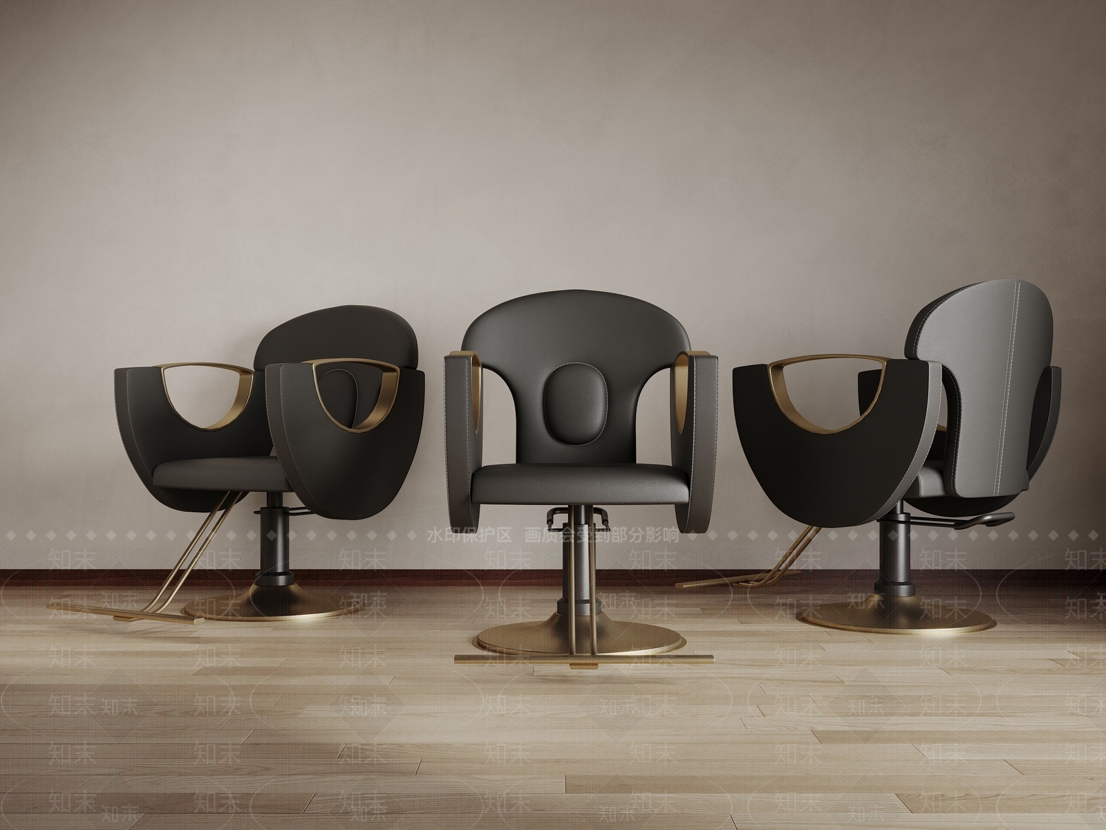 理发椅3D模型下载【ID:1127557207】