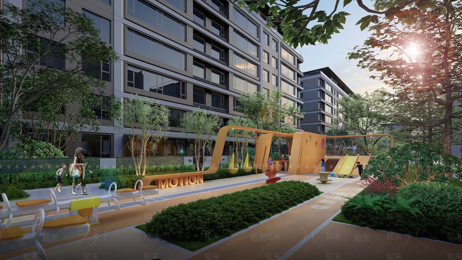 现代大区儿童活动场地SU模型下载【ID:1127558568】
