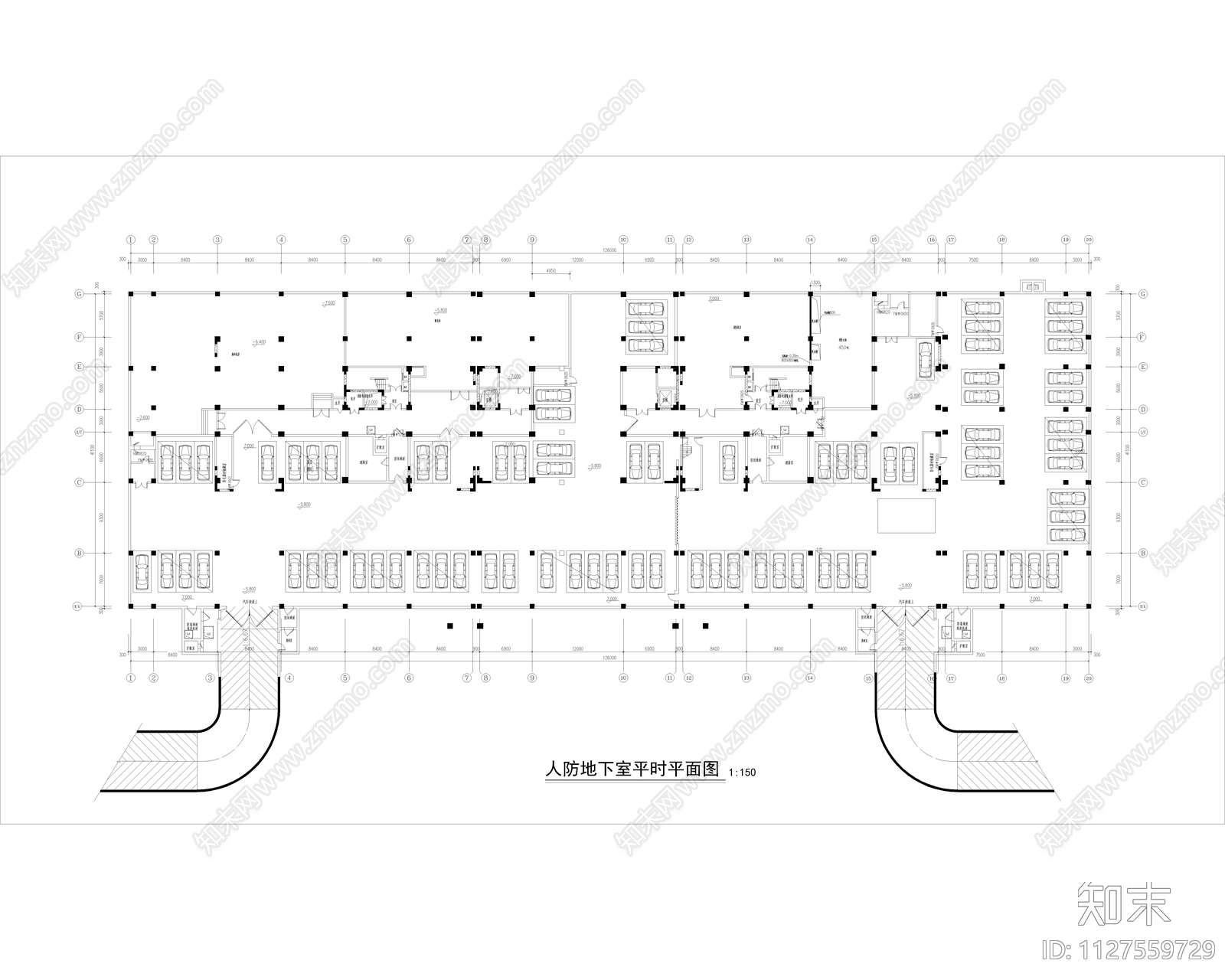 现代科技大厦建筑共15层平面设计方案cad施工图下载【ID:1127559729】