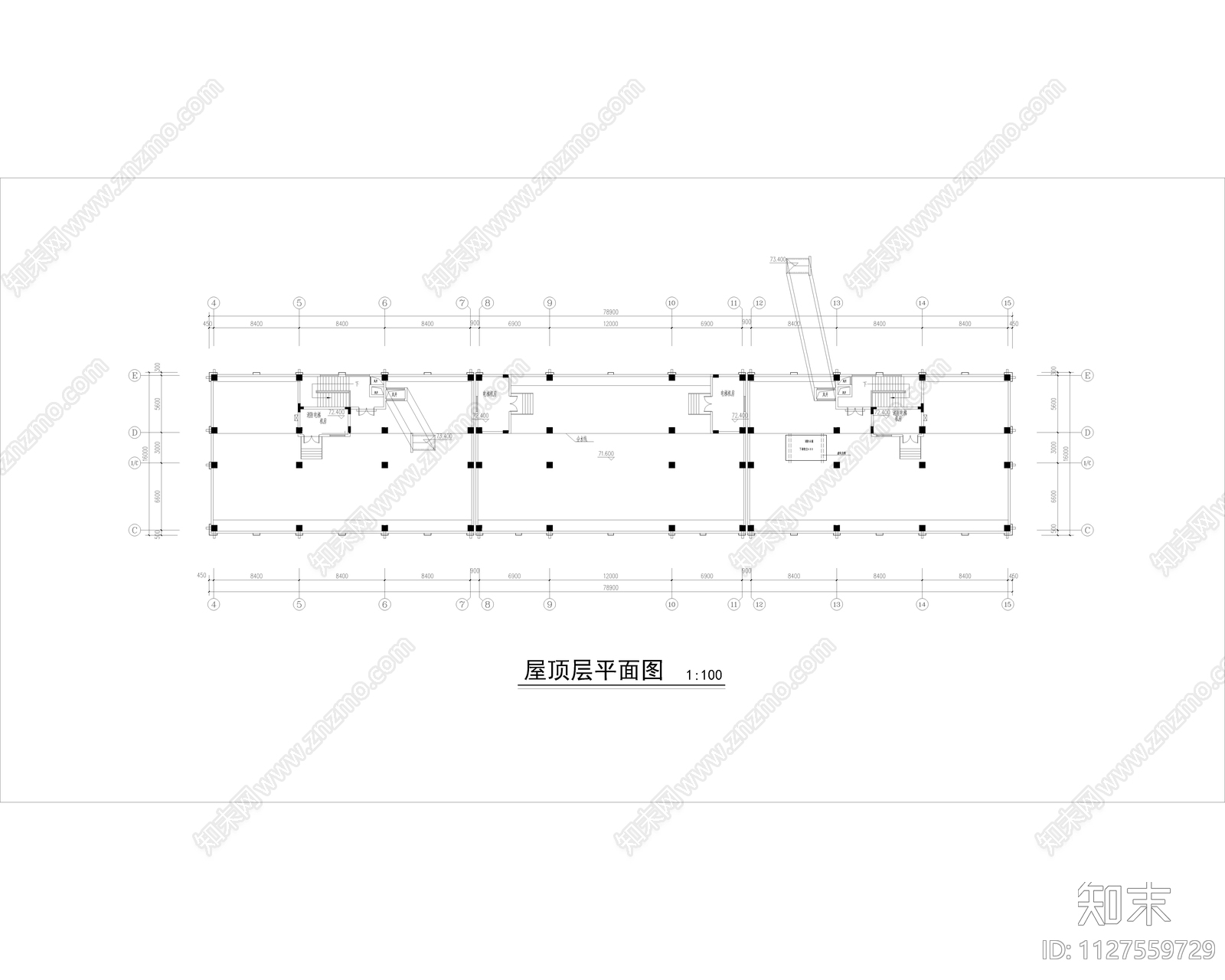 现代科技大厦建筑共15层平面设计方案cad施工图下载【ID:1127559729】