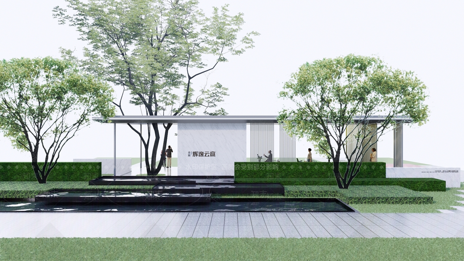 现代风格廊架SU模型下载【ID:1127561541】