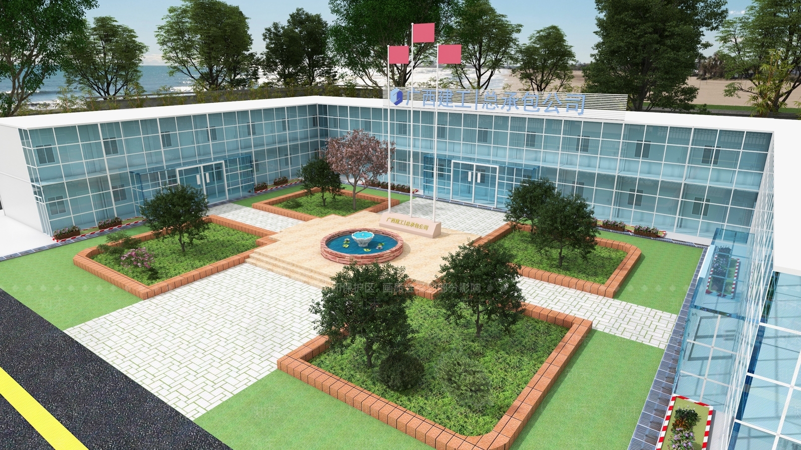 现代工地项目部办公区活动板房SU模型下载【ID:1127566842】