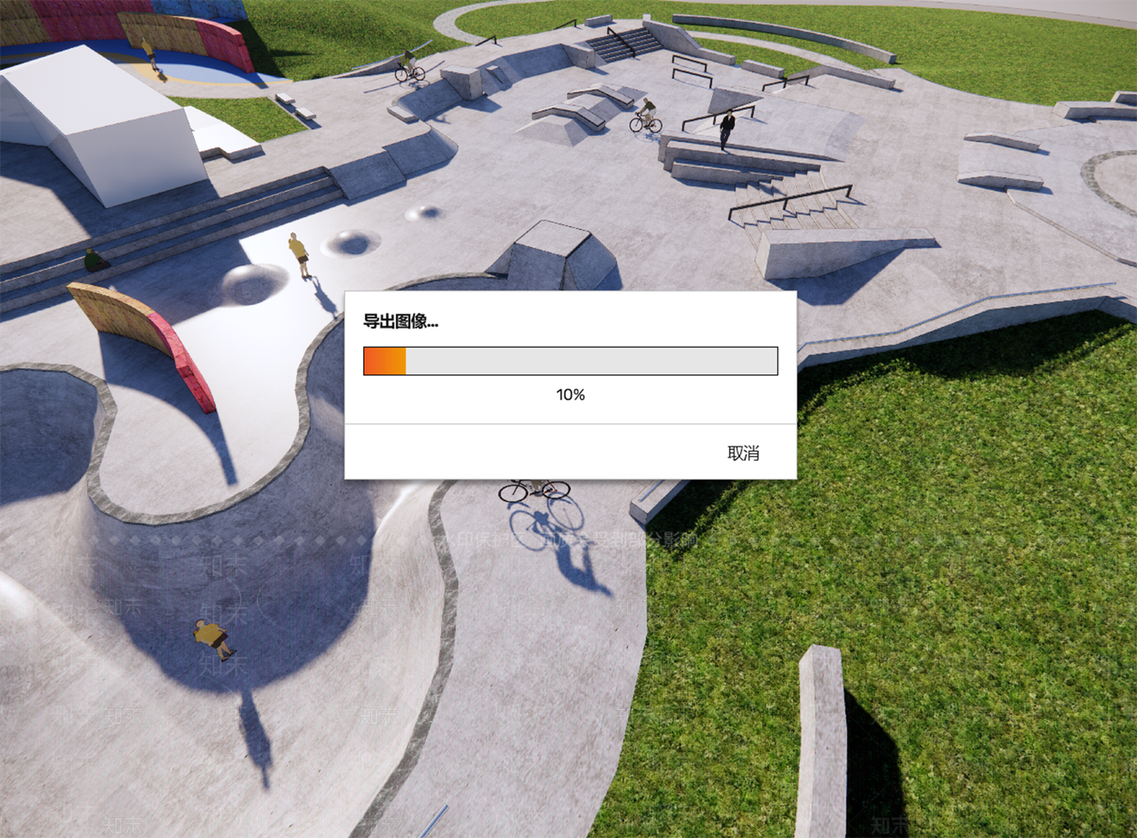 现代滑板公园SU模型下载【ID:1127566067】