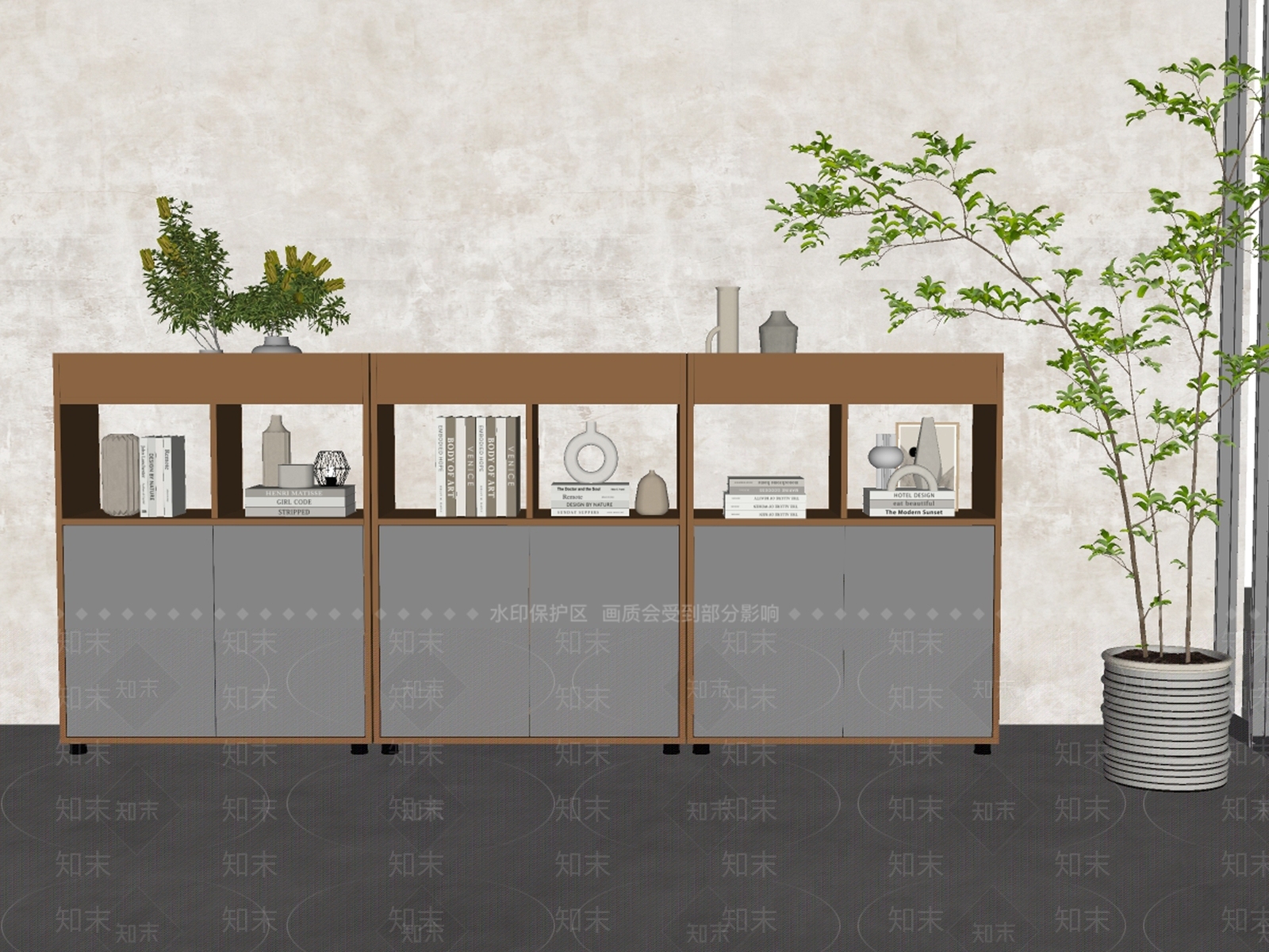 现代文件柜SU模型下载【ID:1127568202】