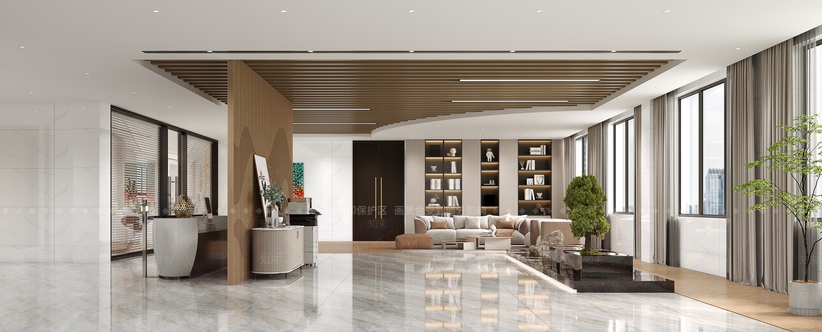 现代公司大厅3D模型下载【ID:1127574170】_知末3d模型网