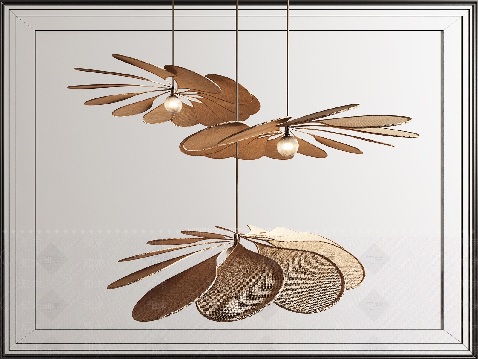 侘寂风编织吊灯3D模型下载【ID:1127574501】