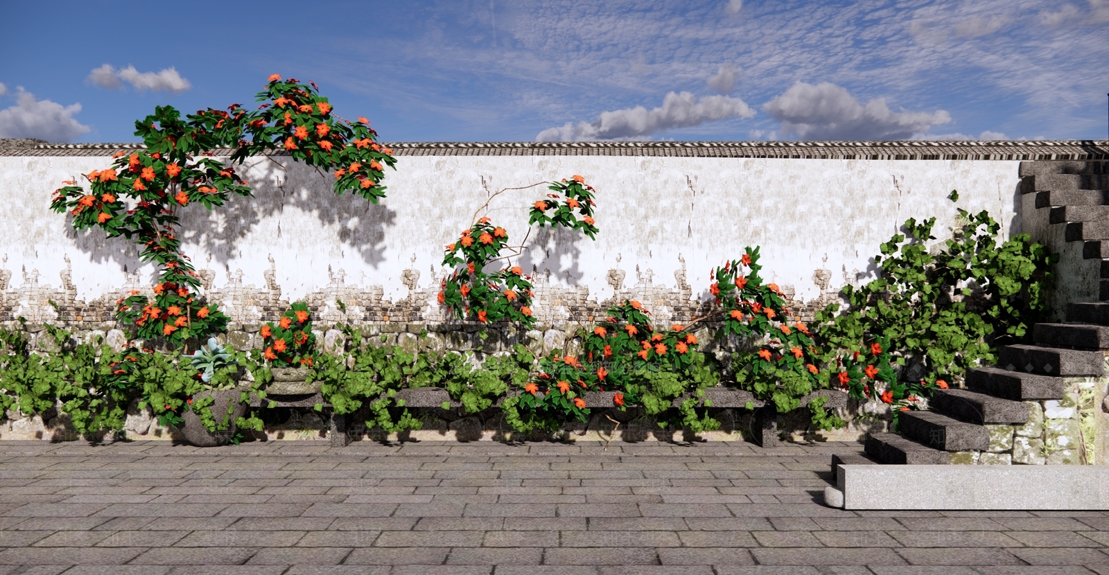 现代爬藤植物SU模型下载【ID:1127589316】