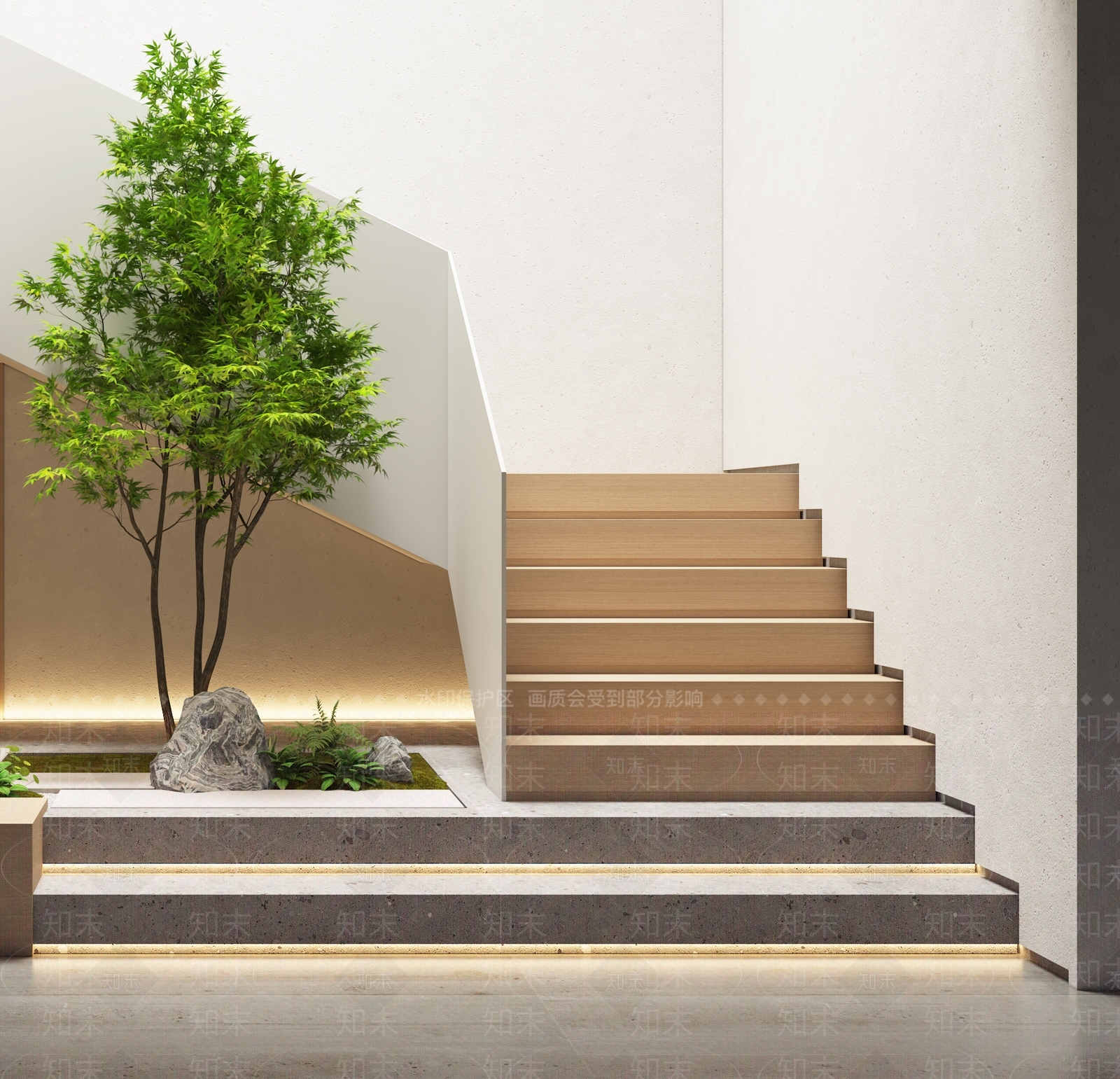 现代楼梯间3D模型下载【ID:1127591259】