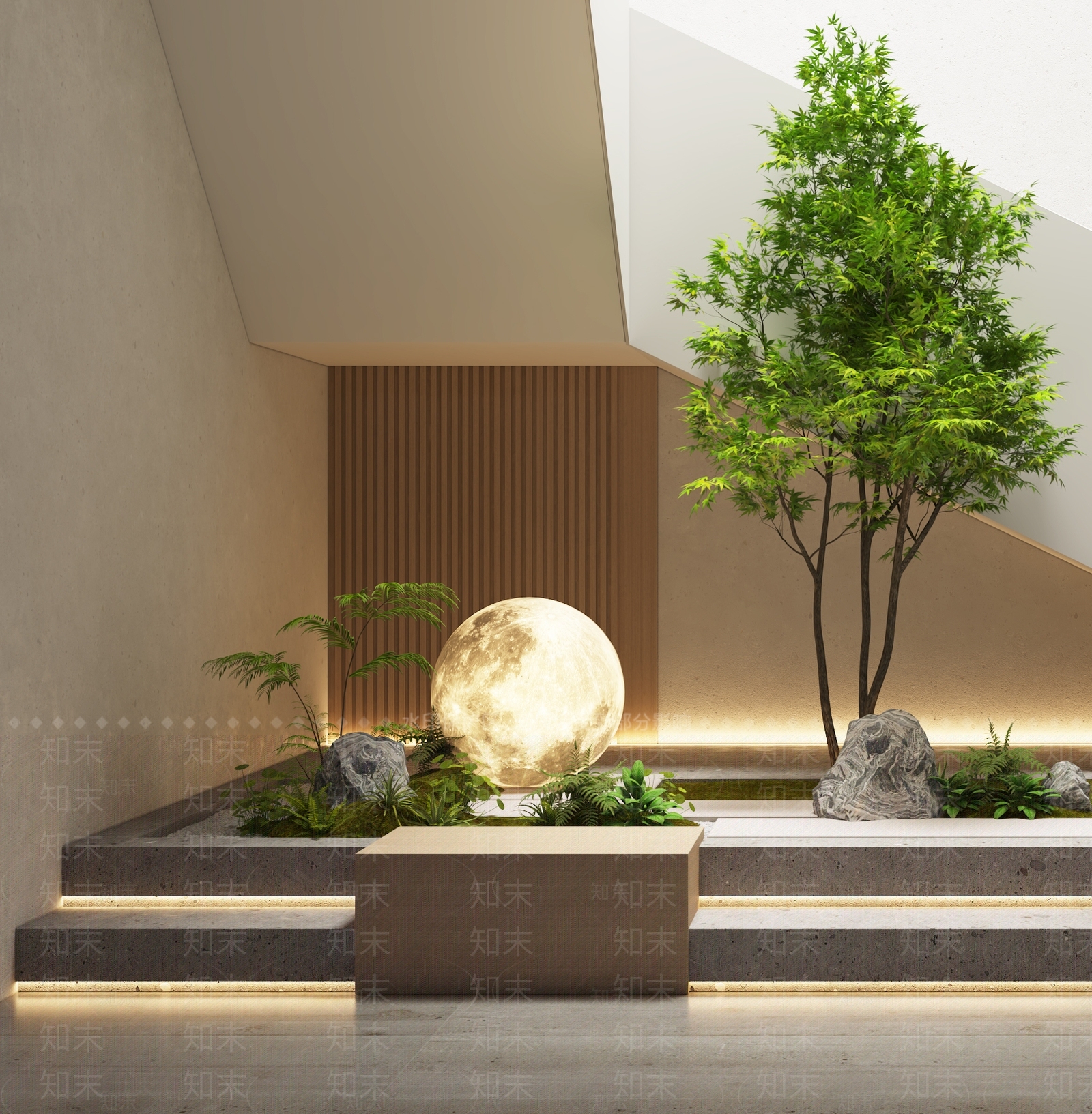 现代楼梯间3D模型下载【ID:1127591259】