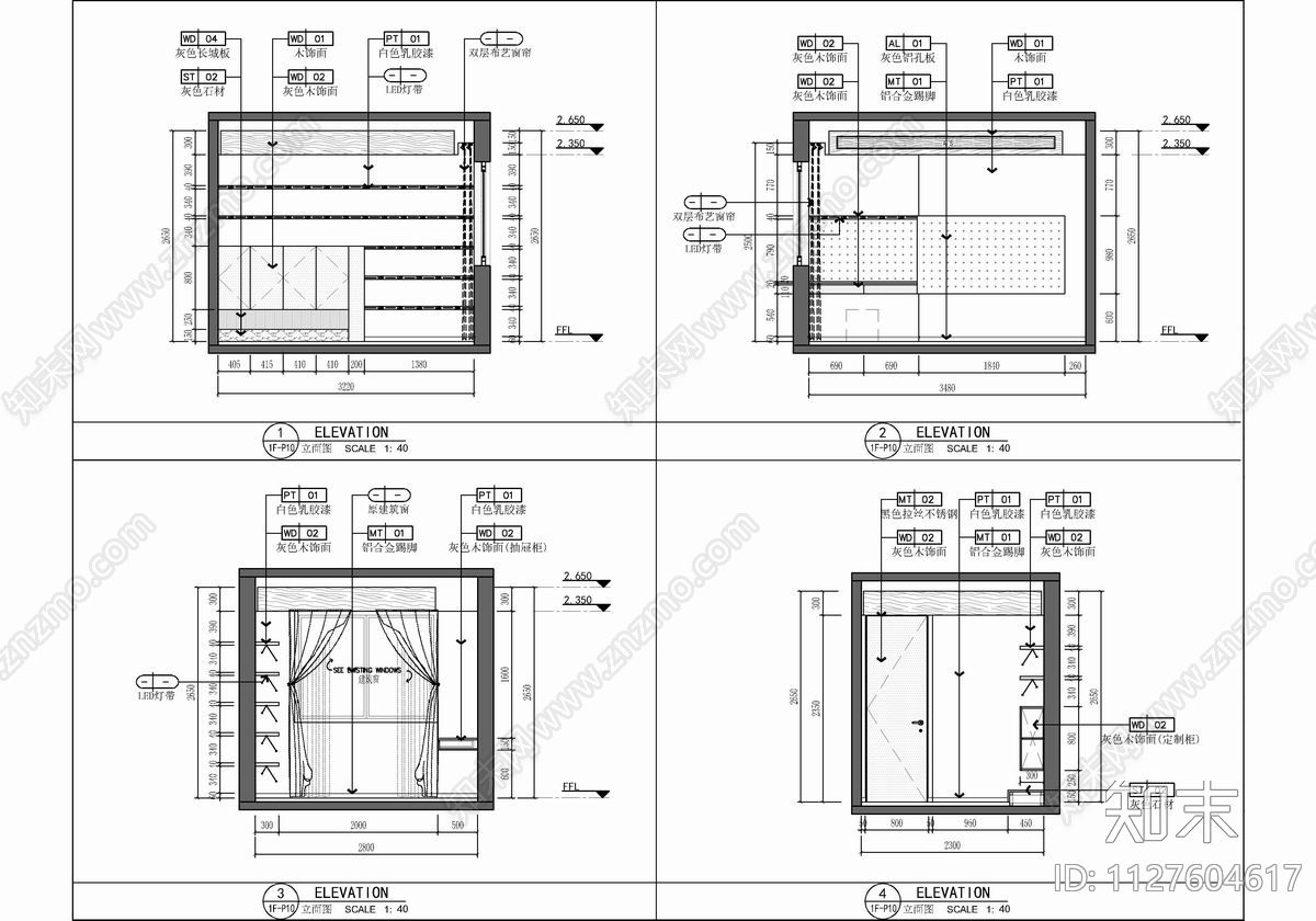 160㎡家装大平层CAD施工图cad施工图下载【ID:1127604617】