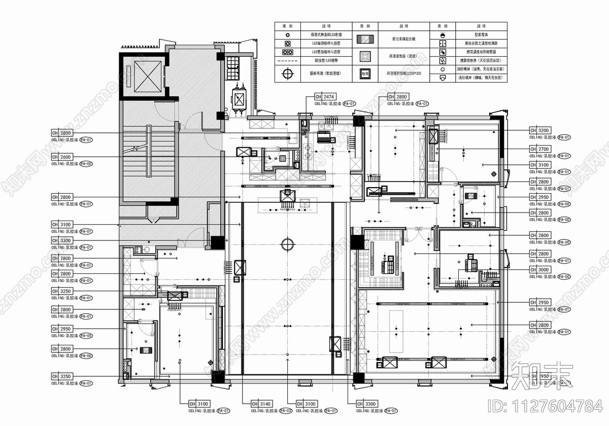 250㎡大平层样板间CAD施工图cad施工图下载【ID:1127604784】