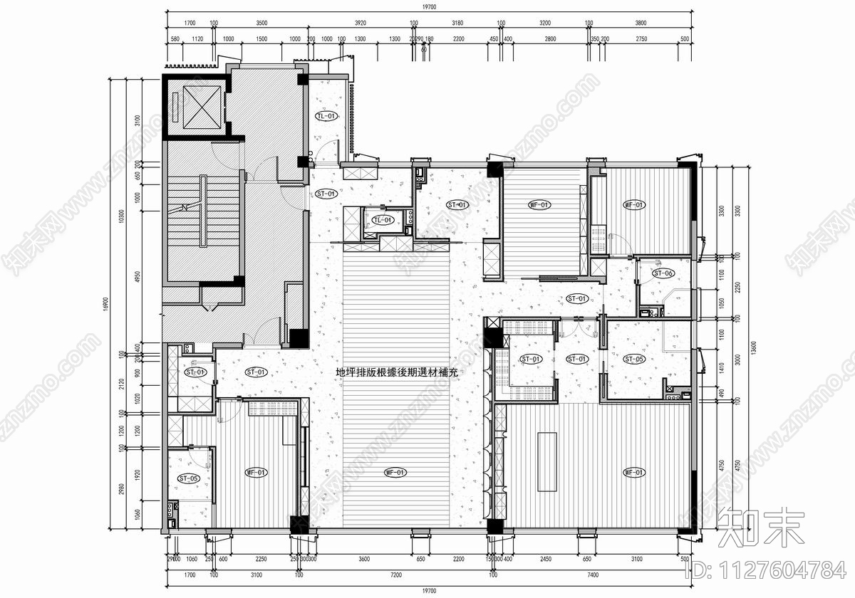 250㎡大平层样板间CAD施工图cad施工图下载【ID:1127604784】