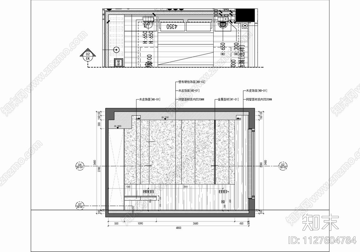 250㎡大平层样板间CAD施工图cad施工图下载【ID:1127604784】