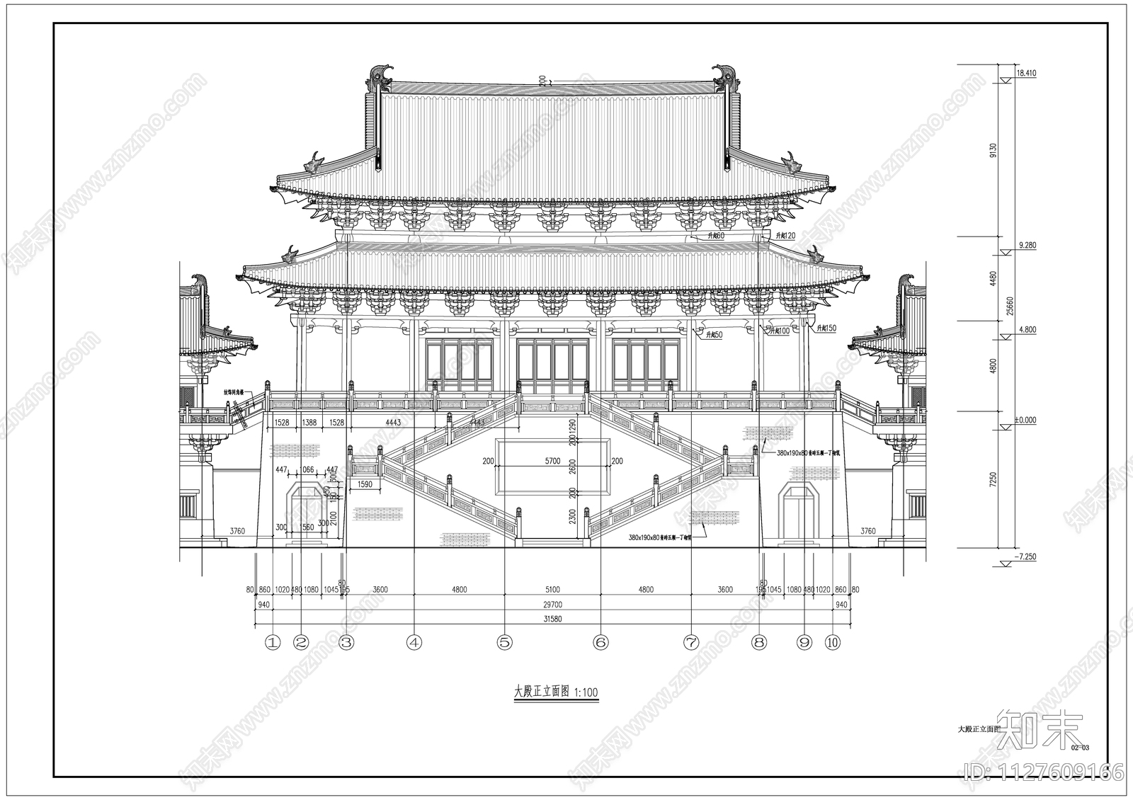 古建筑cad施工图下载【ID:1127609166】