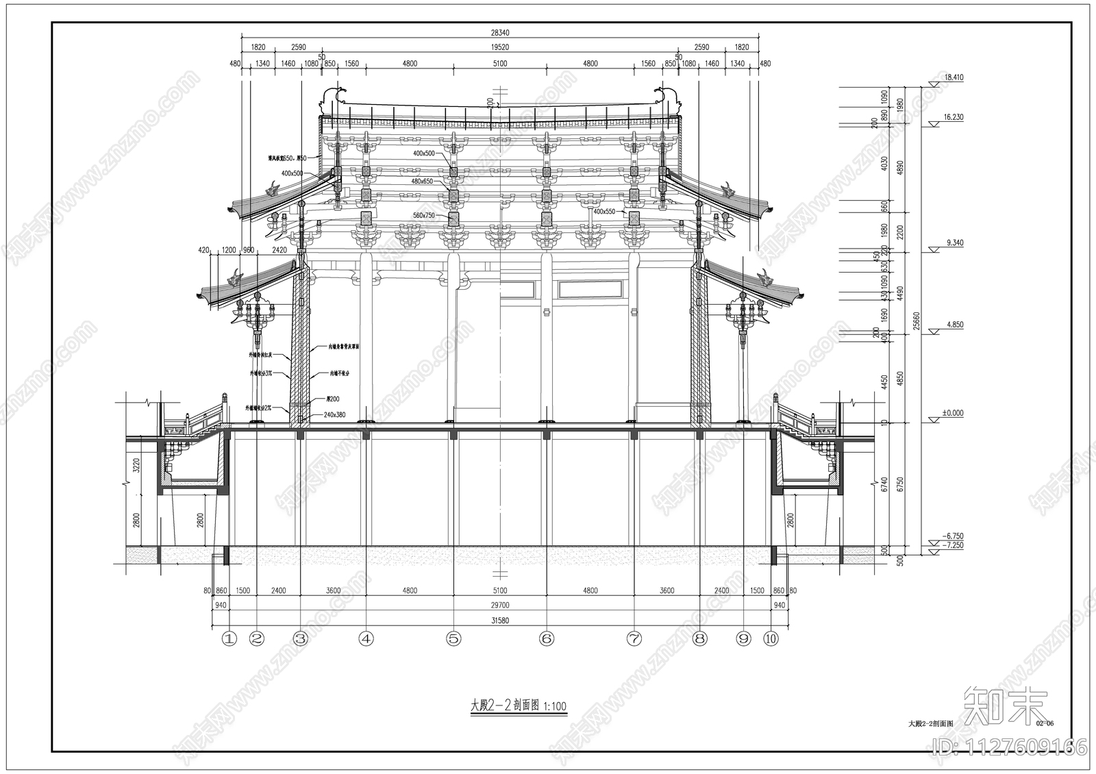 古建筑cad施工图下载【ID:1127609166】