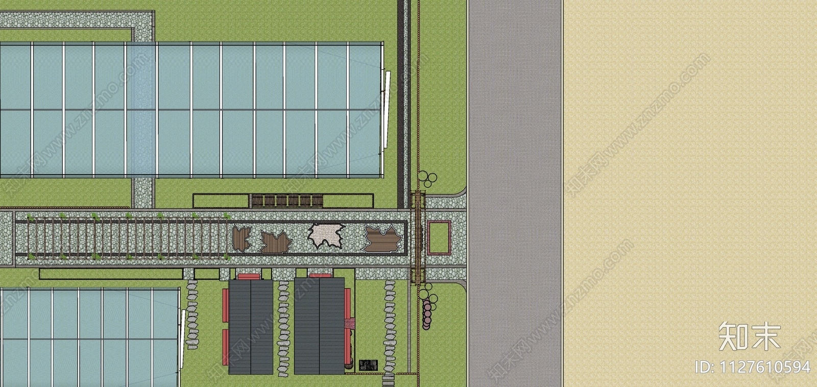 现代蔬菜大棚SU模型下载【ID:1127610594】