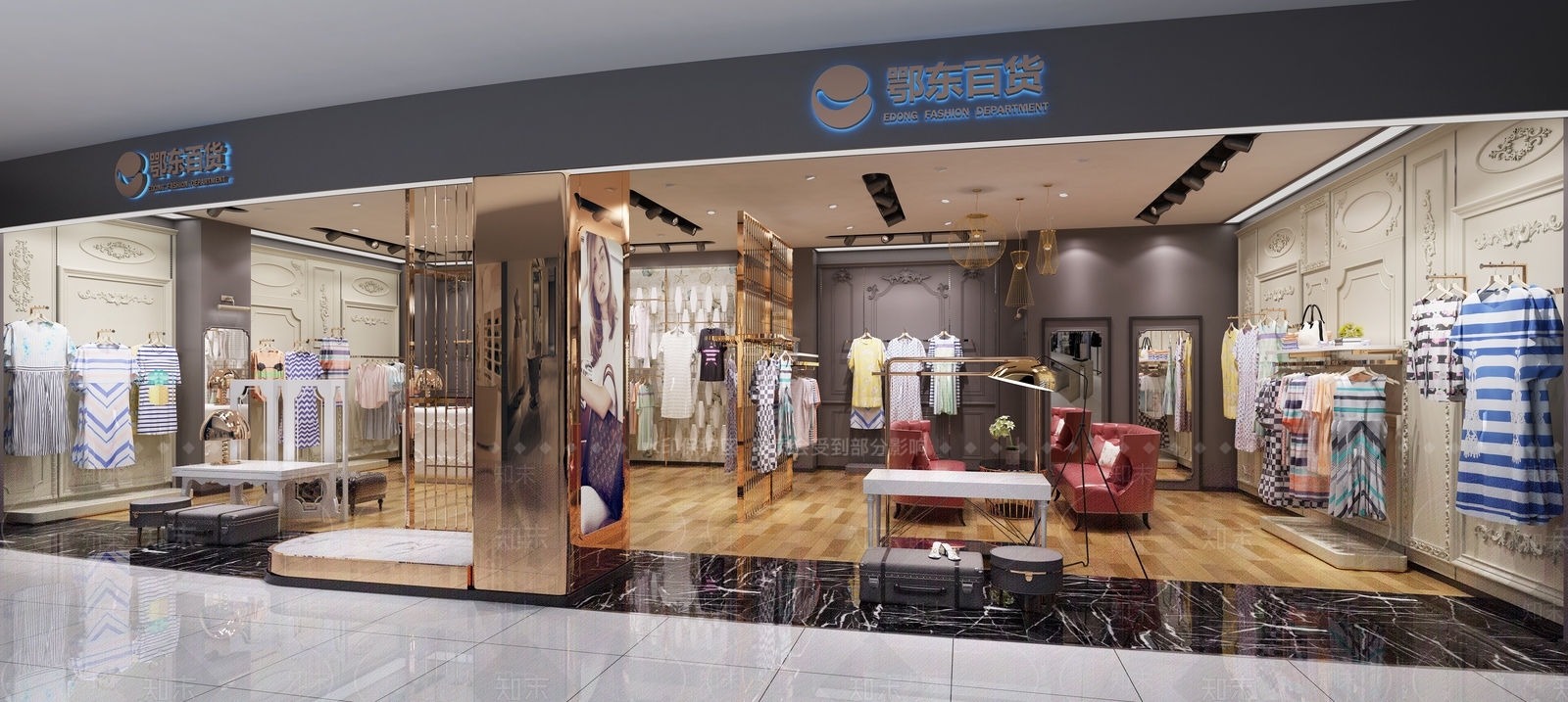 现代服装店3D模型下载【ID:1127614178】