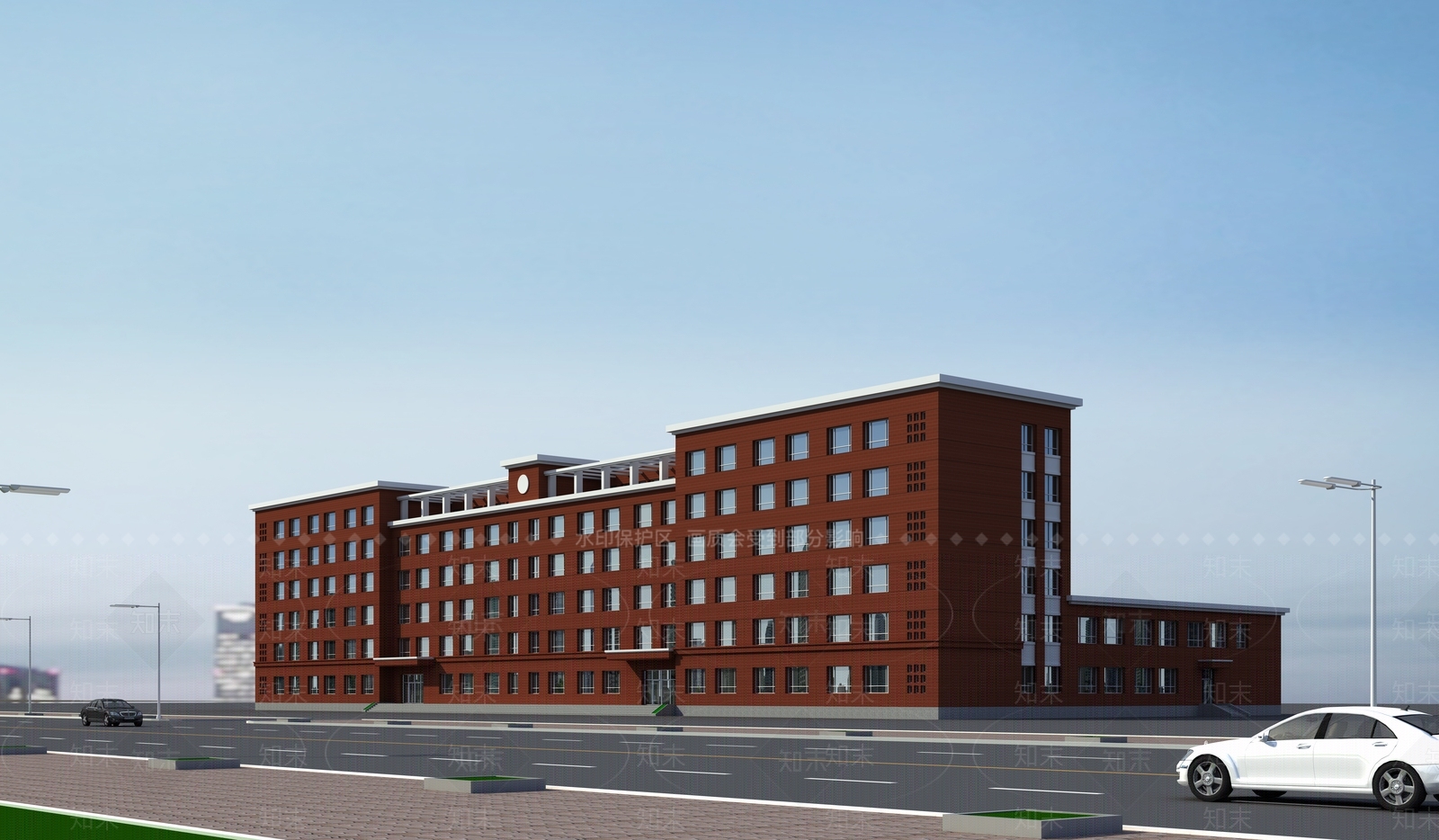 现代学校外观3D模型下载【ID:1127614259】