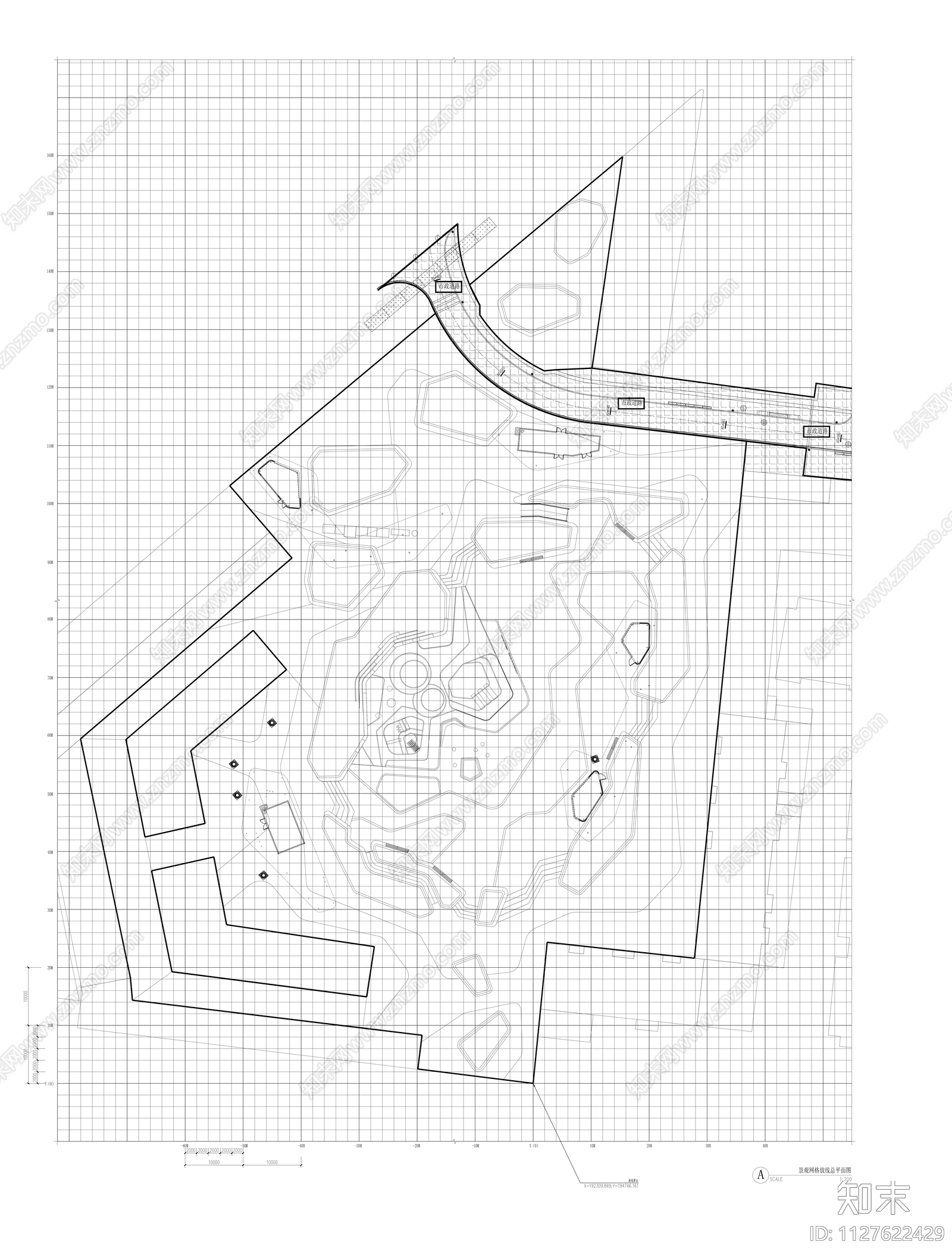 趣味盒子休闲广场cad施工图下载【ID:1127622429】