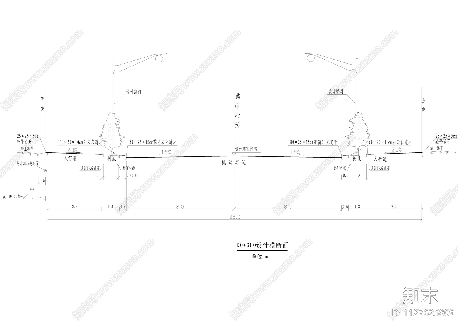 市政道路和人行肓道施工图下载【ID:1127625809】