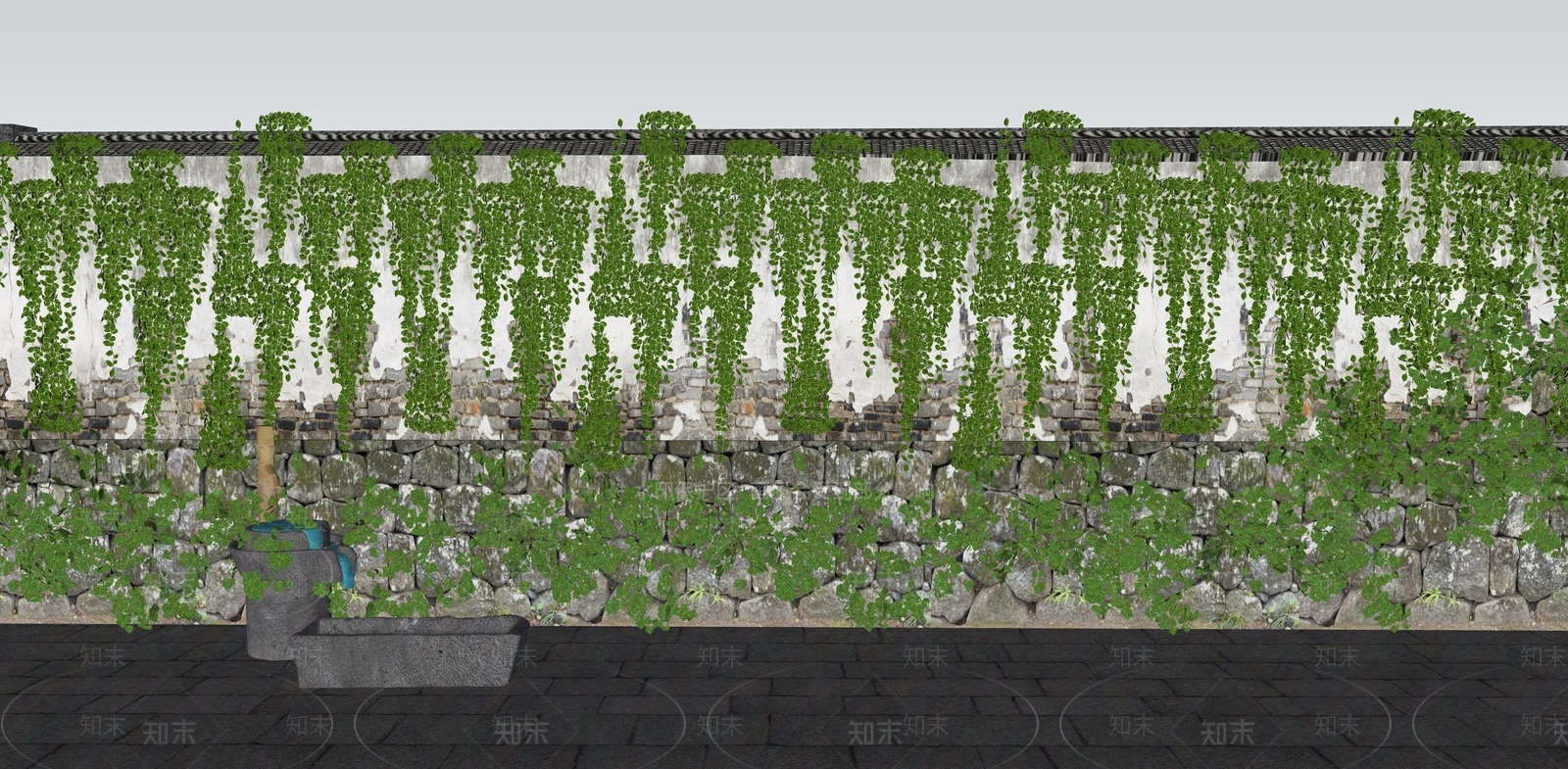 绿植墙SU模型下载【ID:1127636083】