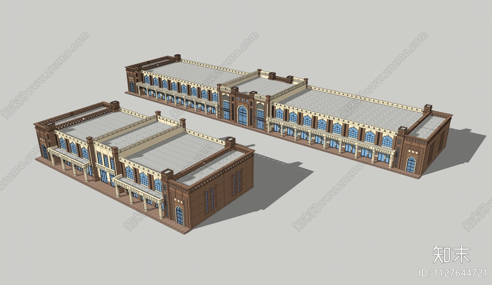 现代新疆特色建筑SU模型下载【ID:1127644721】