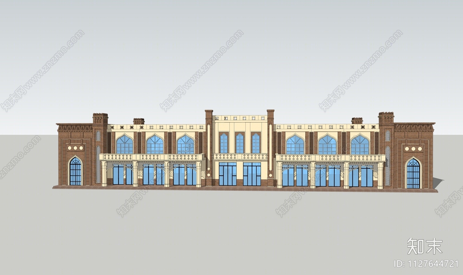 现代新疆特色建筑SU模型下载【ID:1127644721】