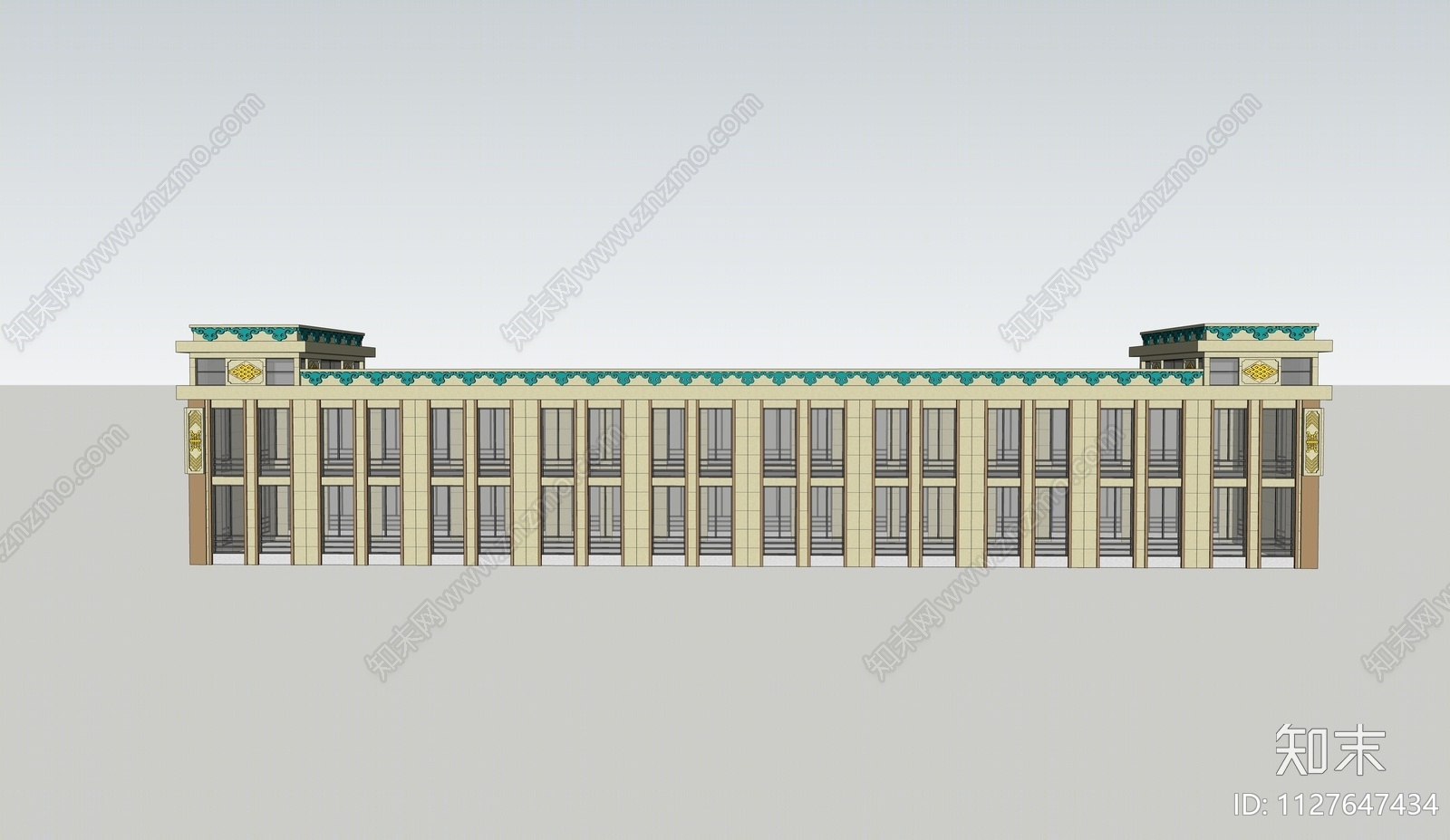 现代地方民俗建筑SU模型下载【ID:1127647434】