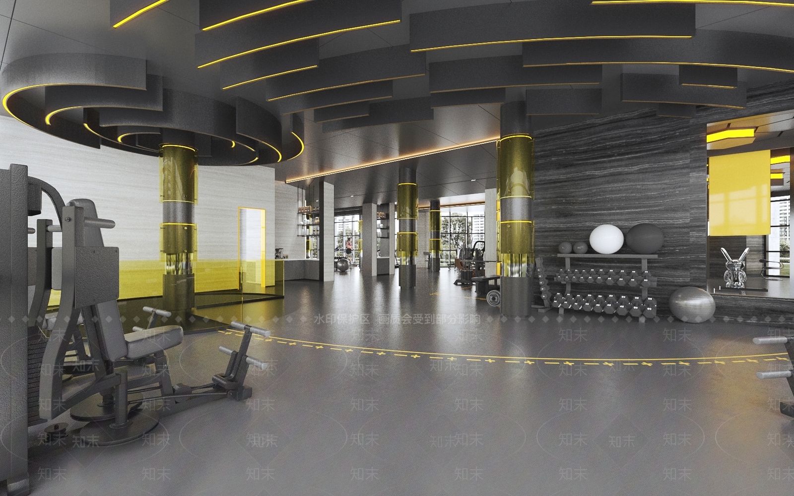 现代健身房3D模型下载【ID:1127652046】