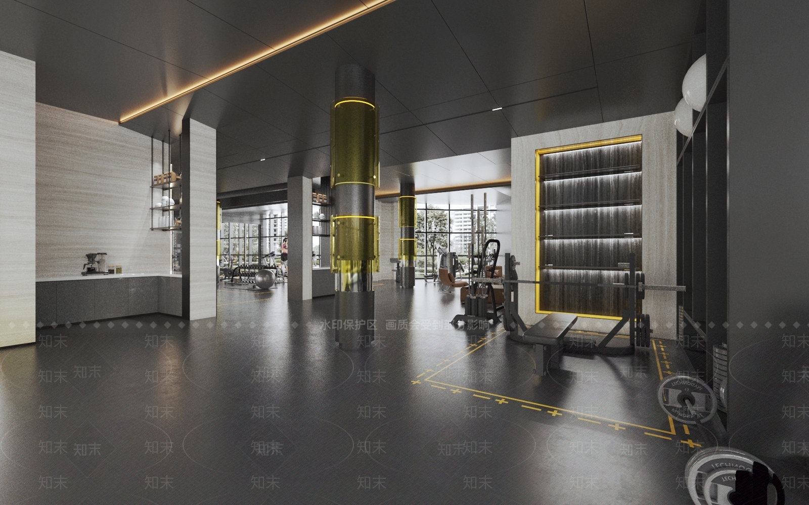 现代健身房3D模型下载【ID:1127652046】