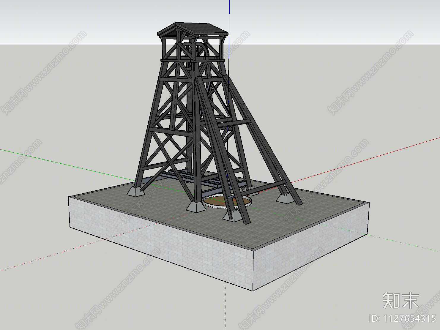 工业塔楼SU模型下载【ID:1127654315】