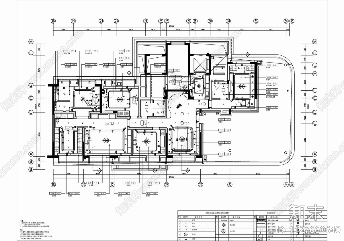 500㎡复式两层家装施工图下载【ID:1127660640】