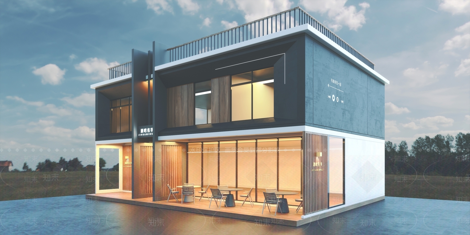 现代酒吧3D模型下载【ID:1127663563】
