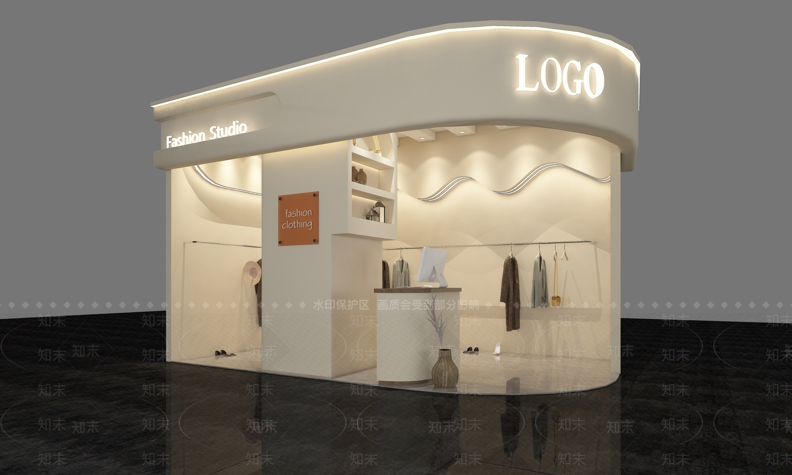 侘寂服装店3D模型下载【ID:1127664506】